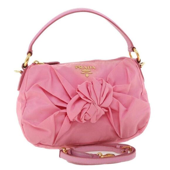 PRADA Hand Bag Nylon 2way Pink - Picture 1 of 15
